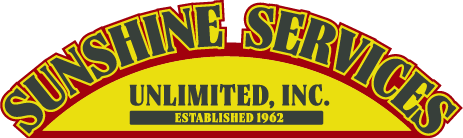Sunshine Services Unlimited business logo with "Established 1962" tagline.